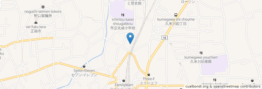 Mapa de ubicacion de 龍巳うどん en 日本, 東京都, 東村山市.