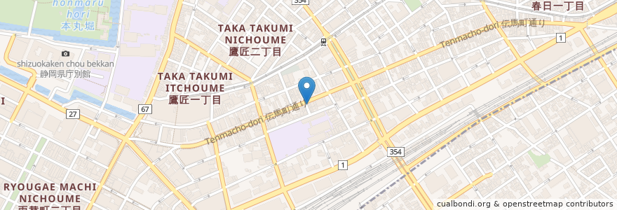 Mapa de ubicacion de 太八屋 en Japan, Shizuoka Prefecture, Shizuoka, Aoi Ward.