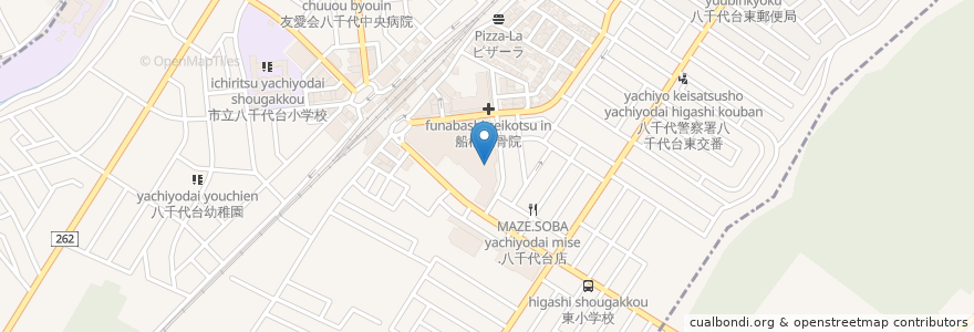 Mapa de ubicacion de 赤ちゃんルーム en Japan, Chiba Prefecture, Yachiyo, Chiba, Hanamigawa Ward.