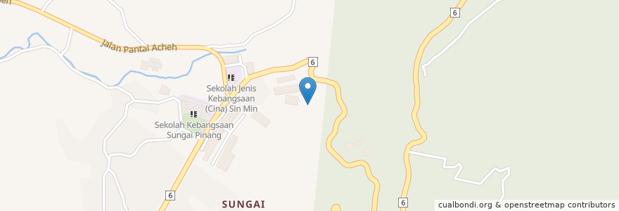 Mapa de ubicacion de Nutmeg factory en マレーシア, ペナン, Barat Daya.
