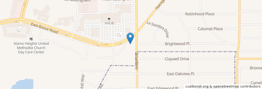 Mapa de ubicacion de WalGreen's Pharmacy en Amerika Syarikat, Texas, Bexar County, San Antonio.