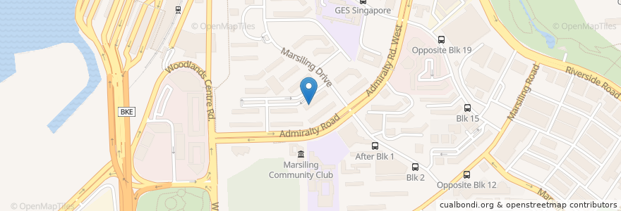 Mapa de ubicacion de Bukit Panjang North Neighbourhood Police Post en Singapura, Northwest.