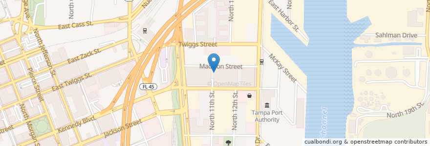 Mapa de ubicacion de Ginger Beard Coffee en الولايات المتّحدة الأمريكيّة, فلوريدا, Hillsborough County, Tampa.