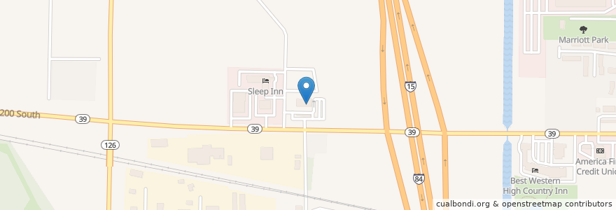 Mapa de ubicacion de Subway en États-Unis D'Amérique, Utah, Weber County, Marriott-Slaterville.
