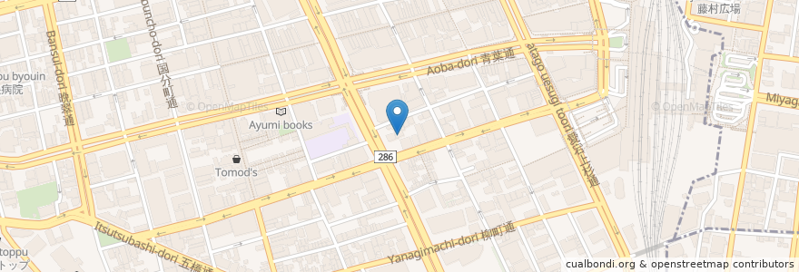 Mapa de ubicacion de 岡部歯科医院 en Japon, Préfecture De Miyagi, 仙台市, 青葉区.