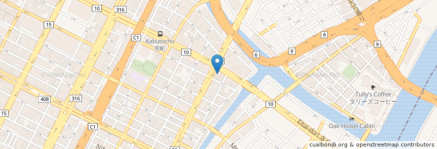 Mapa de ubicacion de PRONTO en 日本, 東京都, 中央区.