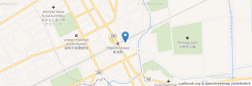 Mapa de ubicacion de ガーデン駐輪場 en Япония, Сайтама, Сайтама, 緑区.