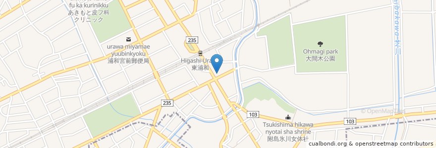 Mapa de ubicacion de 英才個別学院 en 일본, 사이타마현, さいたま市, 緑区.