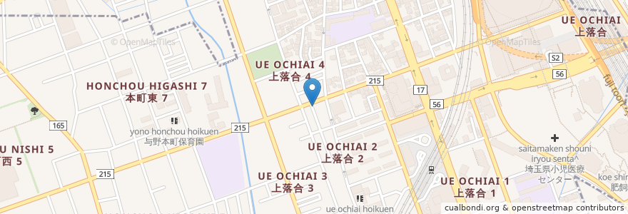 Mapa de ubicacion de Domino's Pizza en اليابان, 埼玉県, さいたま市, 中央区.