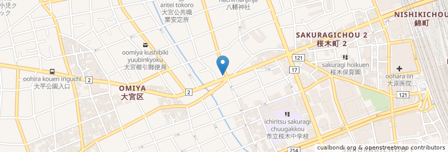 Mapa de ubicacion de 安田歯科 en Jepun, 埼玉県, さいたま市, 大宮区.