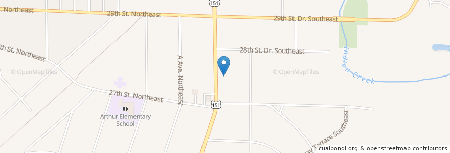 Mapa de ubicacion de Parks & Schmit en Estados Unidos De América, Iowa, Linn County, Cedar Rapids.
