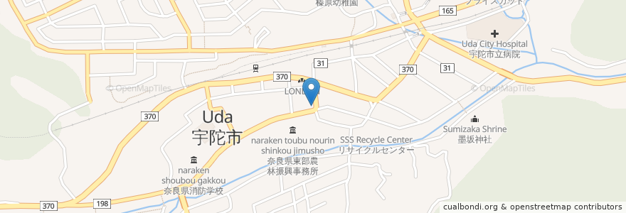 Mapa de ubicacion de Moon en 日本, 奈良県, 宇陀市.