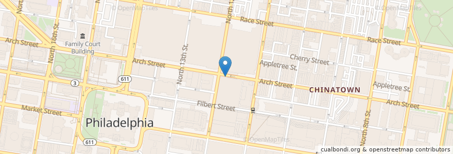 Mapa de ubicacion de dutch eating place en الولايات المتّحدة الأمريكيّة, بنسيلفانيا, Philadelphia County, فيلادلفيا.