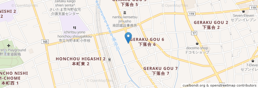Mapa de ubicacion de Times en 日本, 埼玉県, さいたま市, 中央区.
