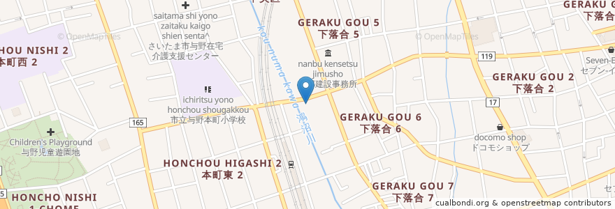 Mapa de ubicacion de さいたま市子育て支援センター en Japan, 埼玉県, さいたま市, 中央区.