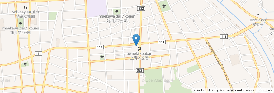 Mapa de ubicacion de 青木信用金庫北支店 en Japonya, 埼玉県, 川口市.