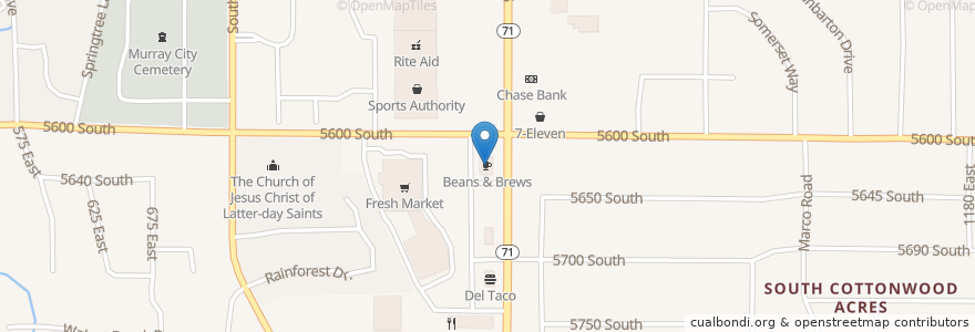 Mapa de ubicacion de Subzero en Amerika Birleşik Devletleri, Utah, Salt Lake County, Murray.