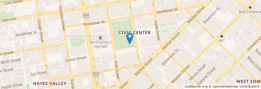 Mapa de ubicacion de Birite Cafe en 美利坚合众国/美利堅合眾國, 加利福尼亚州/加利福尼亞州, 旧金山市县/三藩市市縣/舊金山市郡, 旧金山.