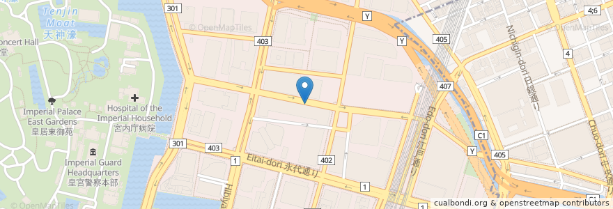 Mapa de ubicacion de 郵便ポスト en Japón, Tokio, Chiyoda.