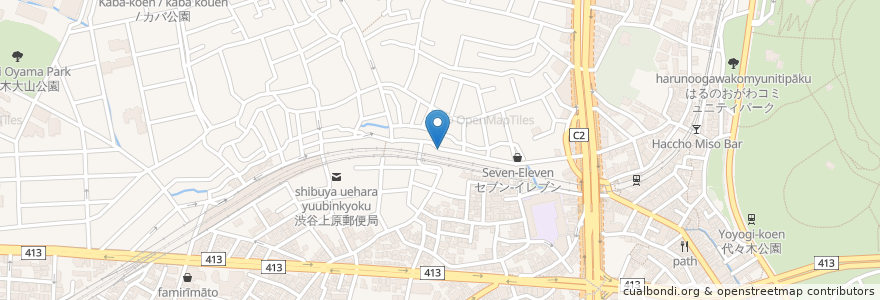 Mapa de ubicacion de Fresh Seafood Bistro SARU en Japon, Tokyo, 渋谷区.