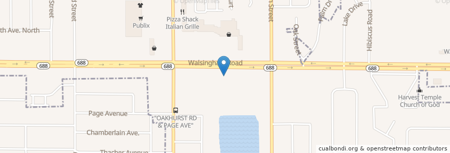 Mapa de ubicacion de Hammock Hardware en 미국, 플로리다주, Pinellas County, Largo.