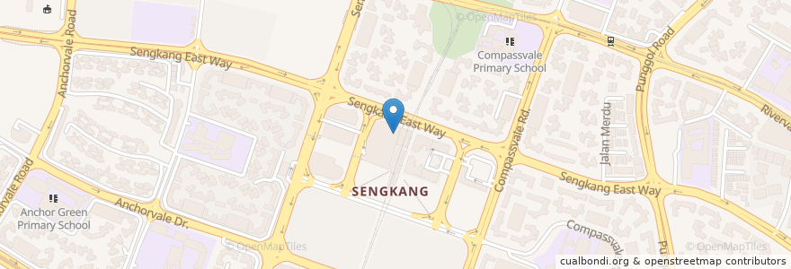 Mapa de ubicacion de Bonchon en Singapore, Northeast.