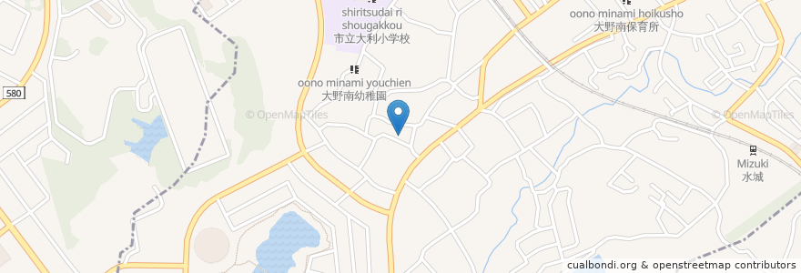 Mapa de ubicacion de 上大利公民館 en Japan, Präfektur Fukuoka, 大野城市.