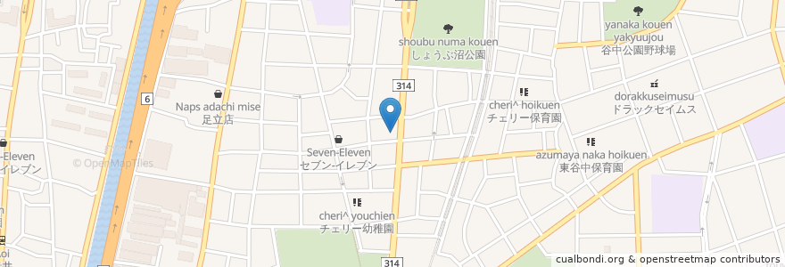 Mapa de ubicacion de ラーメンロッジ en ژاپن, 東京都, 足立区.