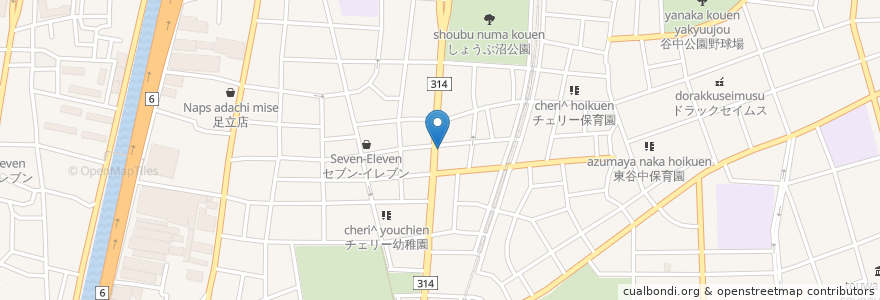 Mapa de ubicacion de ビリーザキッド en ژاپن, 東京都, 足立区.