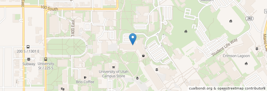 Mapa de ubicacion de Panda Express en Estados Unidos De América, Utah, Salt Lake County, Salt Lake City.