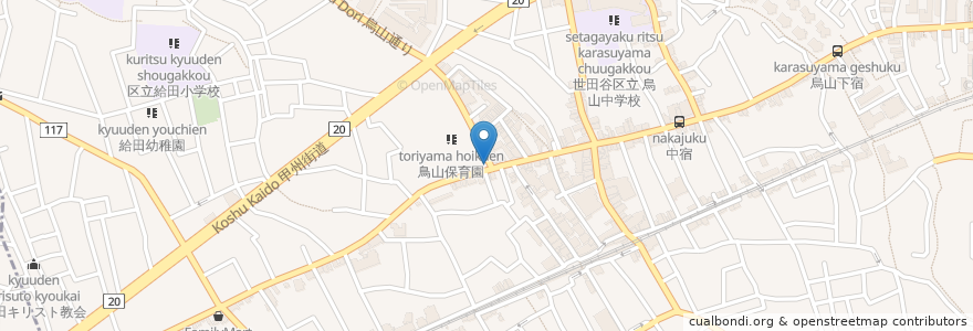 Mapa de ubicacion de モスバーガー en Japon, Tokyo, 世田谷区.