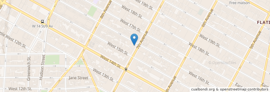 Mapa de ubicacion de Yanni's coffee en Соединённые Штаты Америки, Нью-Йорк, Нью-Йорк, Округ Нью-Йорк, Манхэттен, Manhattan Community Board 4.