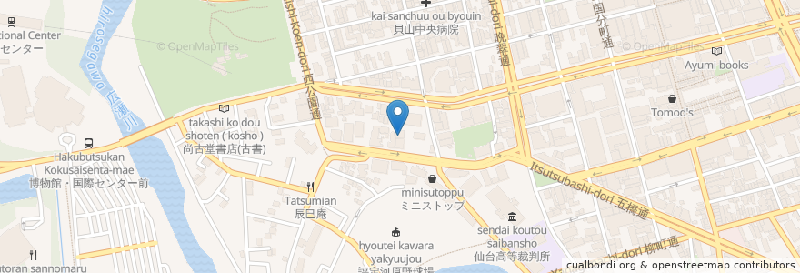 Mapa de ubicacion de ドミー en 日本, 宮城県, 仙台市, 青葉区.