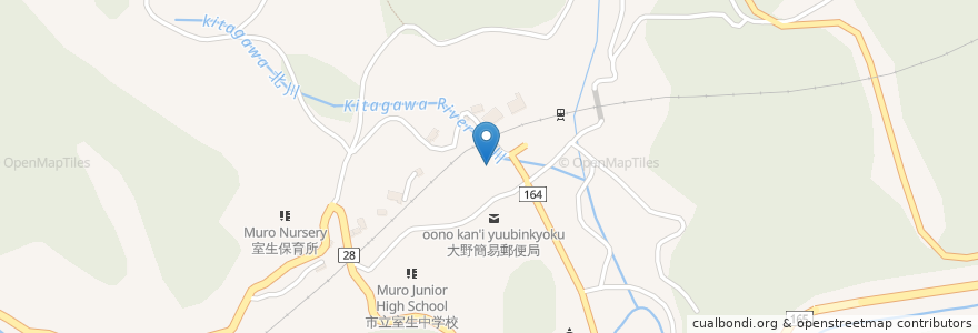 Mapa de ubicacion de 福井療院 en 日本, 奈良県, 宇陀市.
