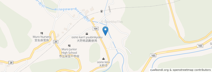 Mapa de ubicacion de 来庁者専用駐車場 en Japan, Nara Prefecture, Uda.
