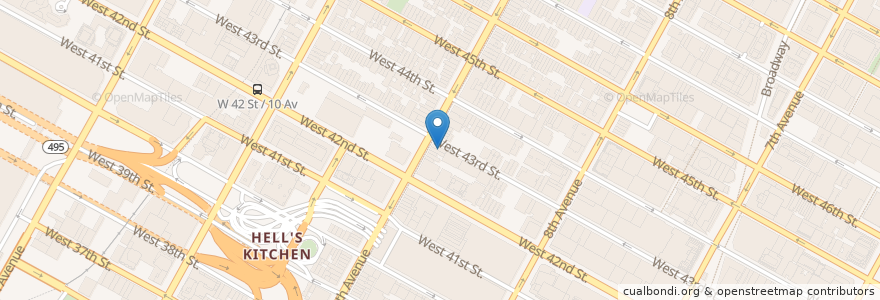 Mapa de ubicacion de Red Poke en United States, New York, New York, New York County, Manhattan, Manhattan Community Board 4.