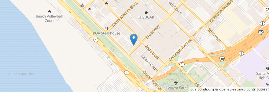 Mapa de ubicacion de The Craftsman Bar and Kitchen en États-Unis D'Amérique, Californie, Los Angeles County.