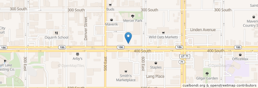 Mapa de ubicacion de A&W en 미국, 유타 주, Salt Lake County, Salt Lake City.
