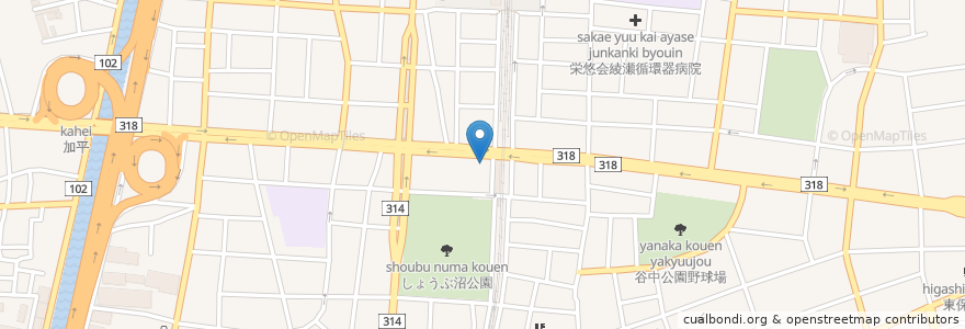 Mapa de ubicacion de くすりの福太郎 en اليابان, 東京都, 足立区.