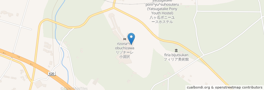 Mapa de ubicacion de ワイワイグリル en 日本, 山梨县, 北杜市.