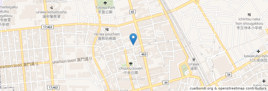 Mapa de ubicacion de 金太郎 en Japan, Präfektur Saitama, Saitama, 浦和区.
