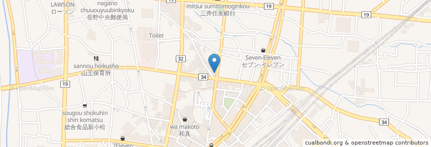 Mapa de ubicacion de ライスハウスABAB en Япония, Нагано, 長野市.