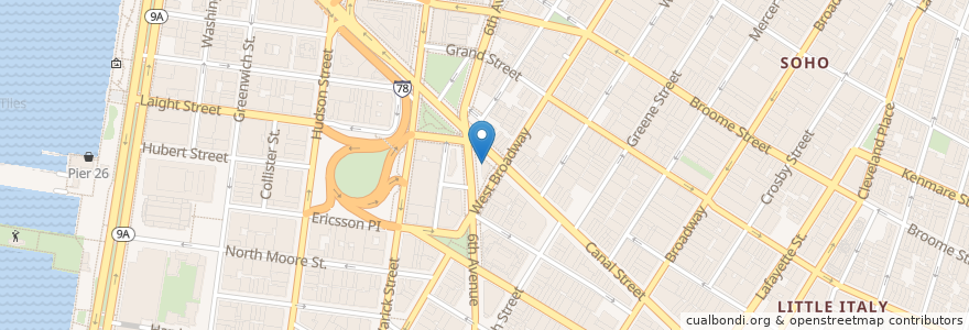 Mapa de ubicacion de Poke Bowl en Соединённые Штаты Америки, Нью-Йорк, Нью-Йорк, Округ Нью-Йорк, Манхэттен, Manhattan Community Board 2.