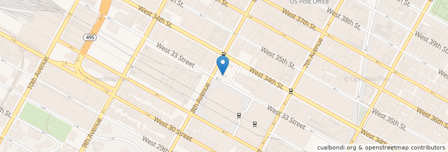 Mapa de ubicacion de Local en Соединённые Штаты Америки, Нью-Йорк, Нью-Йорк, Округ Нью-Йорк, Манхэттен, Manhattan Community Board 5, Manhattan Community Board 4.