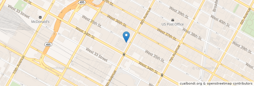 Mapa de ubicacion de Cooper's Tavern en 美利坚合众国/美利堅合眾國, 纽约州 / 紐約州, 纽约, 纽约县, Manhattan, Manhattan Community Board 4.