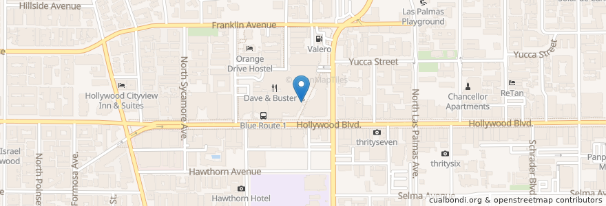 Mapa de ubicacion de Ben & Jerry's en United States, California, Los Angeles County, Los Angeles.