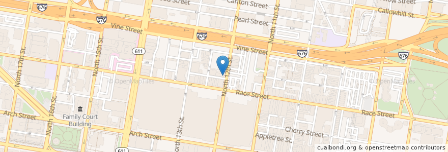 Mapa de ubicacion de Sigma Sound Studios en 미국, 펜실베이니아, Philadelphia County, 필라델피아.
