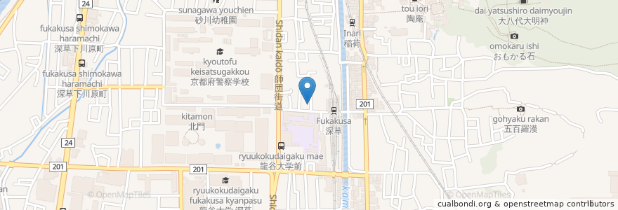 Mapa de ubicacion de トリトン en Japão, 京都府, Quioto, 伏見区.