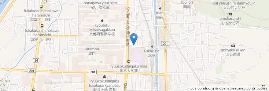 Mapa de ubicacion de 寄っ亭 en Japan, 京都府, Kioto, 伏見区.
