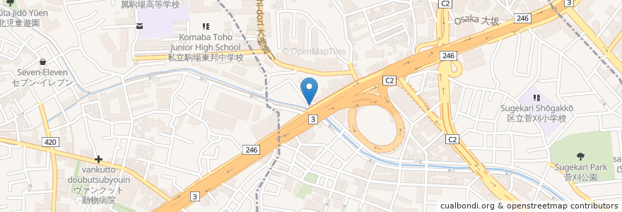 Mapa de ubicacion de おおはしさくらクリニック en Japon, Tokyo, 目黒区.